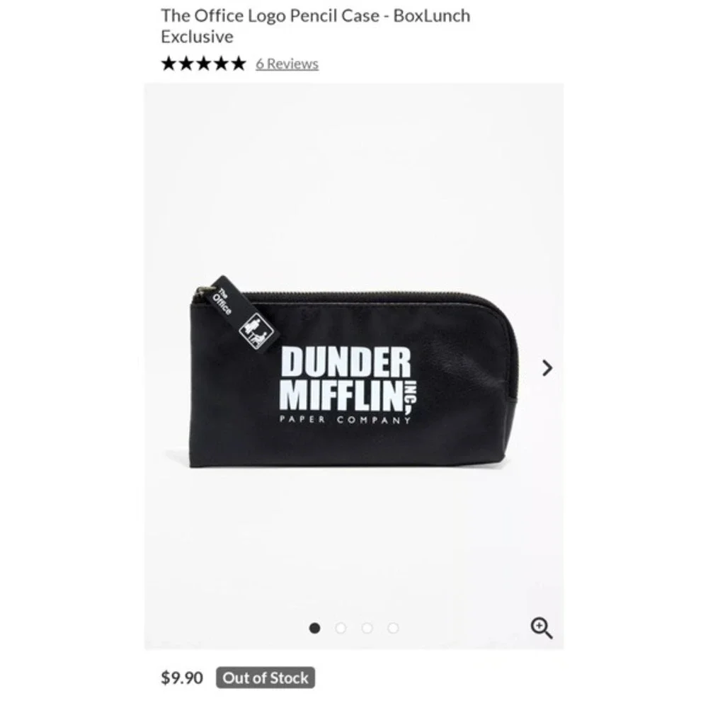 BOXLUNCH The‎ Office Dunder Mifflin Logo Pencil Bag, Out Of Stock Online. NWOT